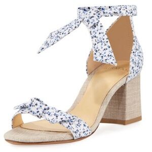 ALEXANDRE BIRMAN CLARITA FLORAL PRINT CHUNKY BLOCK HEEL SANDALS SIZE 7 EUC